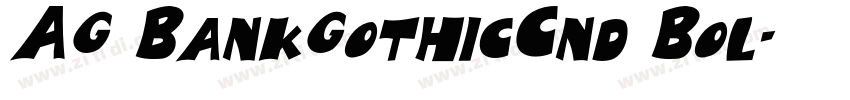AG BankGothicCnd Bol字体转换